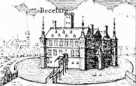 Tekening van het vroegere kasteel van Beselare.