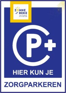 Affiche: hier kun je zorgparkeren