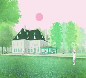 Buitenbeeld landhuis Villa Zonnedaele